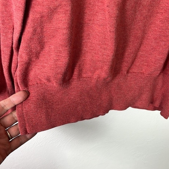 J. Crew Factory Sweater Men's M Salmon Orange Knit Mediumweight - Picture 7 of 12